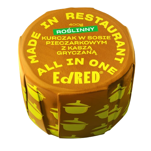 EdRED Roślinny Kurczak W Sosie Pieczarkowym Z Kaszą Gryczaną 400 g