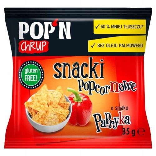 Sante POP'N Chrup Snacki Popcornowe z Papryką 35g