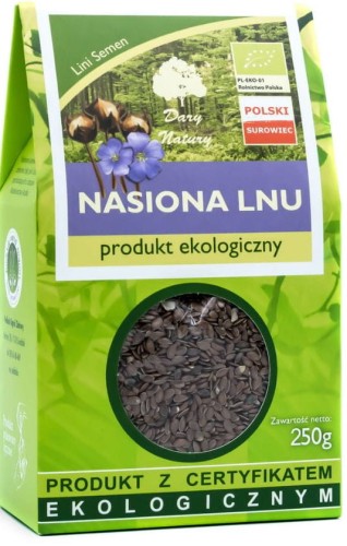 NASIONA LNU (SIEMIĘ LNIANE) BIO 250 g - DARY NATURY
