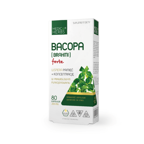MEDICA HERBS Bacopa (Brahmi) forte 200mg, 80 kaps.