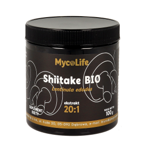 Shiitake grzyb BIO ekstrakt 20:1 100g MYCOLIFE