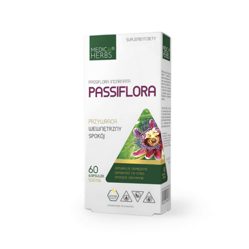 MEDICA HERBS Passiflora 500mg, 60 kaps. - Męczennica
