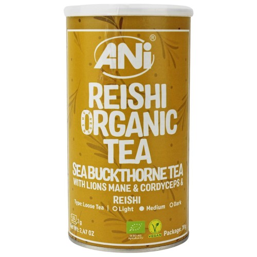 HERBATKA ROKITNIKOWA "REISHI + LION'S MANE + CORDYCEPS" BIO 70 g - ANI