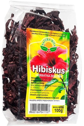Natura Wita Herbata Ziołowa Hibiskus 100G