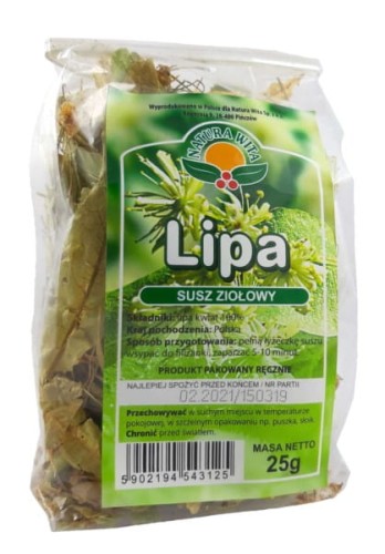 Natura Wita Lipa Kwiat 25G Działa Przeciwzapalnie