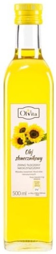 Olvita Olej Słonecznikowy Zimno Tłoczony 500Ml