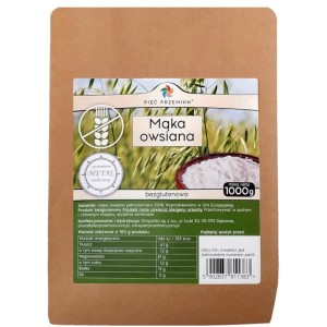 Pięć przemian Mąka Owsiana Bezglutenowa  BIO 1000g