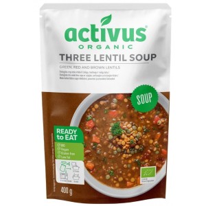 Zupa trzy soczewice z zieloną, czerwoną i brązową soczewicą BIO 400 g