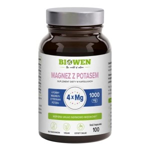 Biowen Magnez z potasem 4Xmg 100 k