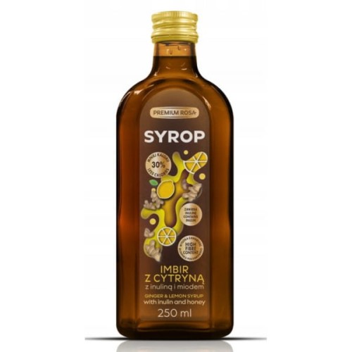 Premium Rosa Syrop Imbir z cytryną inuliną i miód