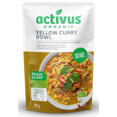 Danie żółte curry z brązowymi pieczarkami i ciecierzycą BEZGL. BIO 283 g