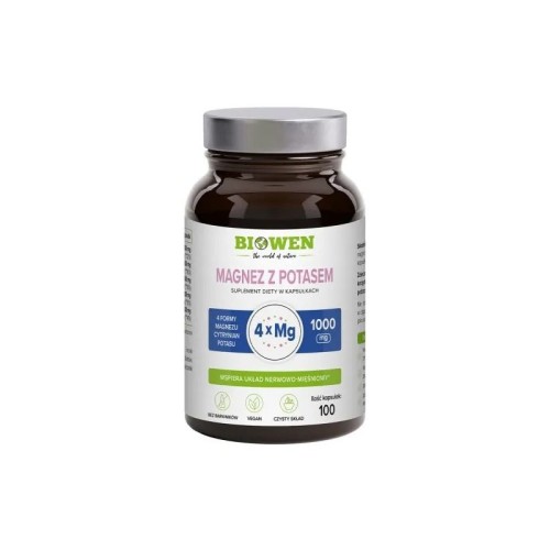 Biowen Magnez Z Potasem 1000 mg 100 kapsułek