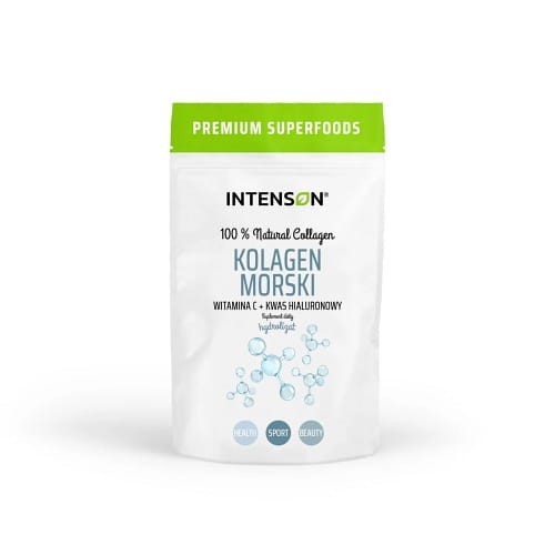 Intenson Kolagen morski + Witamina C + kwas hialuronowy 60g