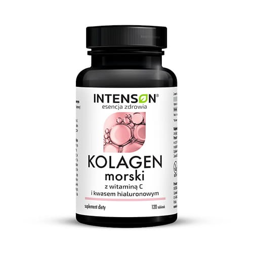 Intenson Kolagen morski + Witamina C + hialuron 120 tabletek