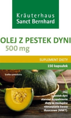 KRAUTERHAUS SANCT BERNHARD Olej z pestek dyni 500 mg (150 kaps.)