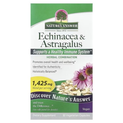 NATURE'S ANSWER Echinacea &amp; Astragalus - Jeżówka purpurowa &amp; Traganek (90 kaps.)
