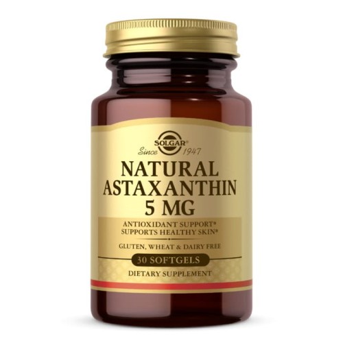 SOLGAR Astaxanthin - Astaksantyna 5 mg (30 kaps.)