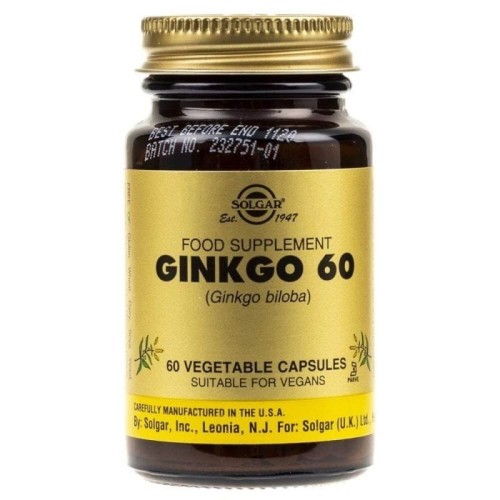 SOLGAR Ginkgo 60 - Ginkgo Biloba (60 kaps.)