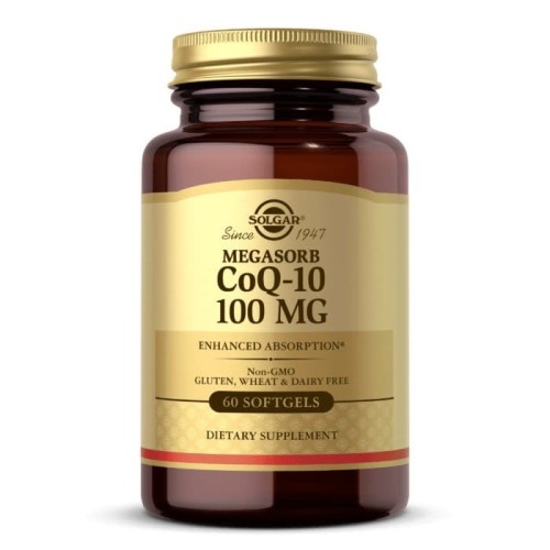 SOLGAR Megasorb CoQ-10 100 mg  - Koenzym Q10 - Kaneka 100 mg (60 kaps.)