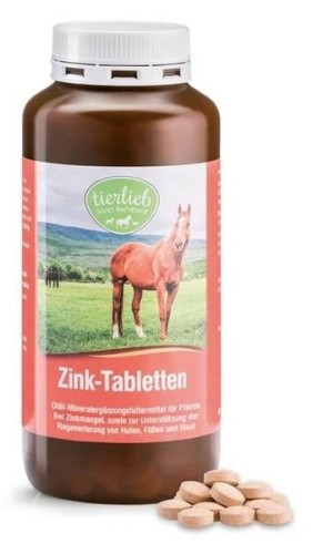 TIERLIEB Cynk organiczny dla konia (500 tabl.)
