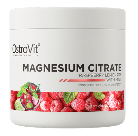 OSTROVIT Cytrynian magnezu - lemoniada malinowa z miętą (200 g)