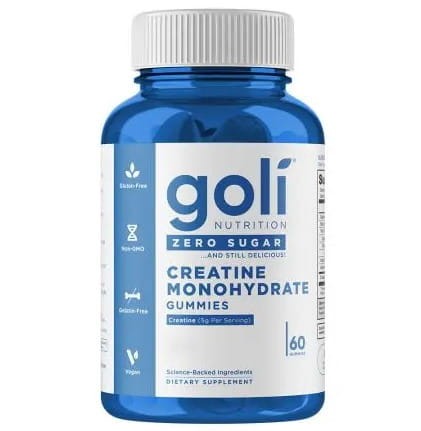 GOLI NUTRITION Creatine Monohydrate Zero Sugar - Kreatyna Monohydrat - żelki bez cukru (60 żelek)