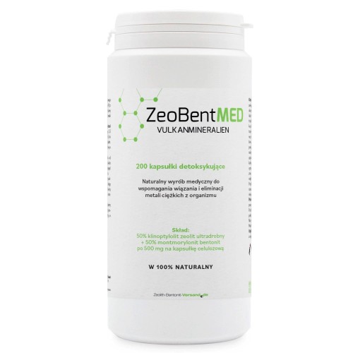 ZEOBENTMED Mikronizowany Zeolit i Bentonit Detox (200 kaps.)