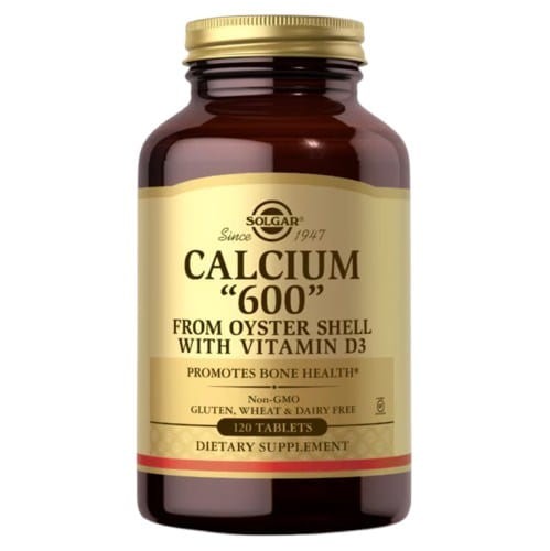 SOLGAR Calcium „600” from Oyster Shell with Vitamin D3 - Wapń z muszli ostryg (120 tabl.)