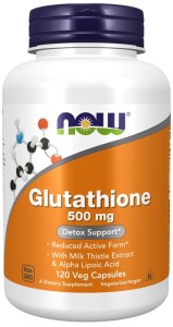 NOW FOODS Glutathione 500 mg - Glutation 500 mg (120 kaps.)