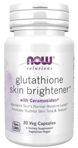 NOW FOODS Glutathione Skin Brightener with Ceramosides - Rozjaśniacz Skóry (30 kaps.)