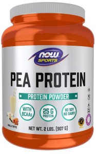 NOW FOODS Pea Protein Vanilla Toffee - Izolat Białka Grochu Wanilia-Toffi (907 g)