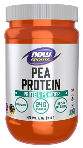 NOW FOODS Pea Protein Unflavored Powder - Izolat Białka Grochu (340 g)
