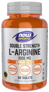 NOW FOODS L-Arginine 1000 mg Double Strength - L-Arginina 1000 mg (180 tabl.)