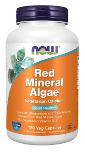 NOW FOODS Red Mineral Algae Veg - Czerwone Algi Mineralne (180 kaps.)