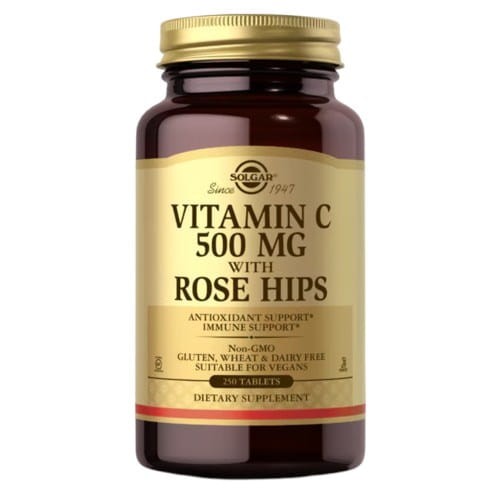 SOLGAR Vitamin C with Rose Hips - Witamina C z dziką różą (250 tabl.)