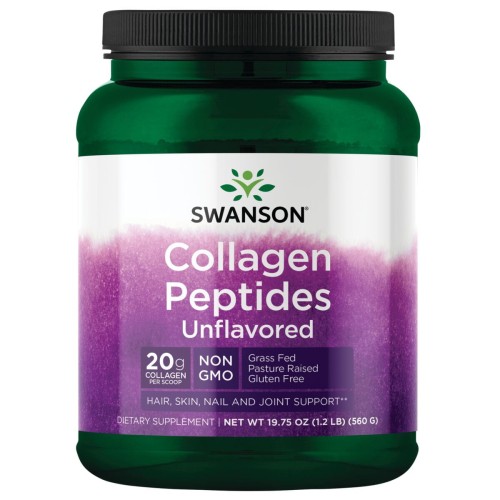 SWANSON Peptydy kolagenowe – bez smaku (560 g)