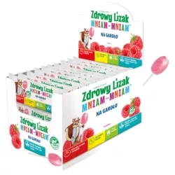 Starpharma Zdrowy Lizak Mniam Gardło Malina 40 szt