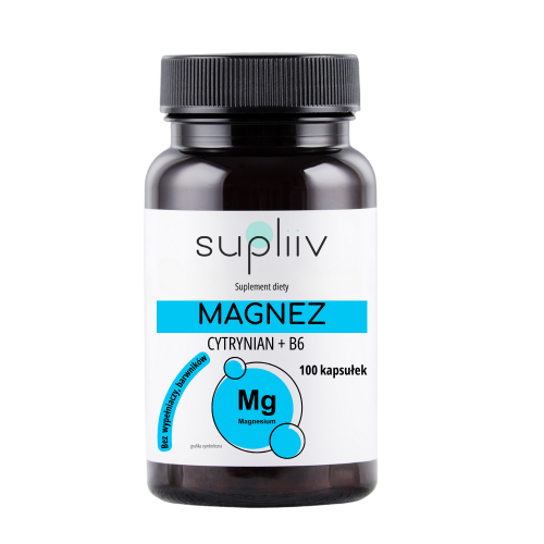 Magnez cytrynian + B6 100 kaps. SUPLIIV