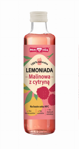 Lemoniada malinowa z cytryną 250ml POLSKA RÓŻA