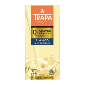 TRAPA Czekolada biała bez dodatku cukru bezglutenowa 90g