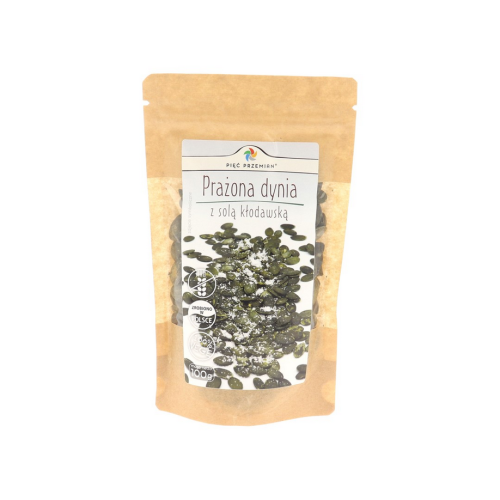 PIĘĆ PRZEMIAN Prażona dynia z solą kłodawską 100g