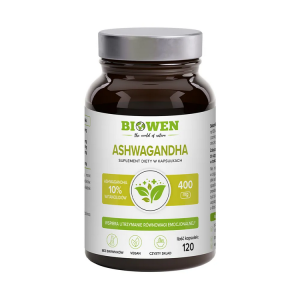 BIOWEN Ashwagandha ekstrakt 400mg, 120 kapsułek