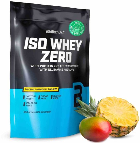BioTech USA Iso Whey 500g bez laktozy o smaku ananas-mango