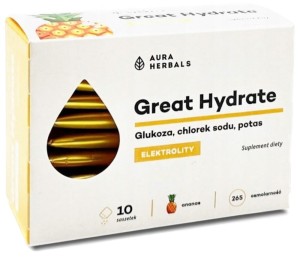 Great Hydrate, elektrolity ananas, saszetki 10 szt.