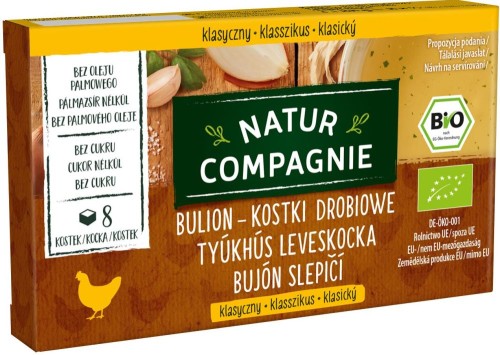 BULION - KOSTKI DROBIOWE BEZ DODATKU CUKRÓW BIO 88 g - NATUR COMPAGNIE