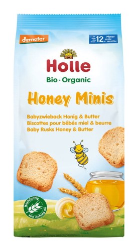 SUCHARKI Z MIODEM I MASŁEM OD 12 MIESIĄCA DEMETER BIO 100 g - HOLLE