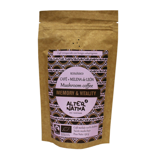 KAWA MIELONA ARABICA Z LION`S MANE FAIR TRADE BEZGLUTENOWA BIO 150 g - ALTERNATIVA3