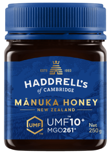 MIÓD MANUKA MGO 261+ UMF 10+ 250 g - HADDRELL'S OF CAMBRIDGE