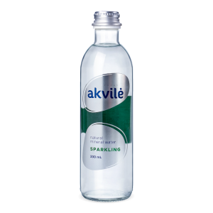 NATURALNA WODA MINERALNA LEKKO GAZOWANA 330 ml (SZKŁO) - AKVILE