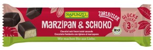 BATONIKI MARCEPANOWE Z MIODEM W CZEKOLADZIE GORZKIEJ BIO 50 g - RAPUNZEL